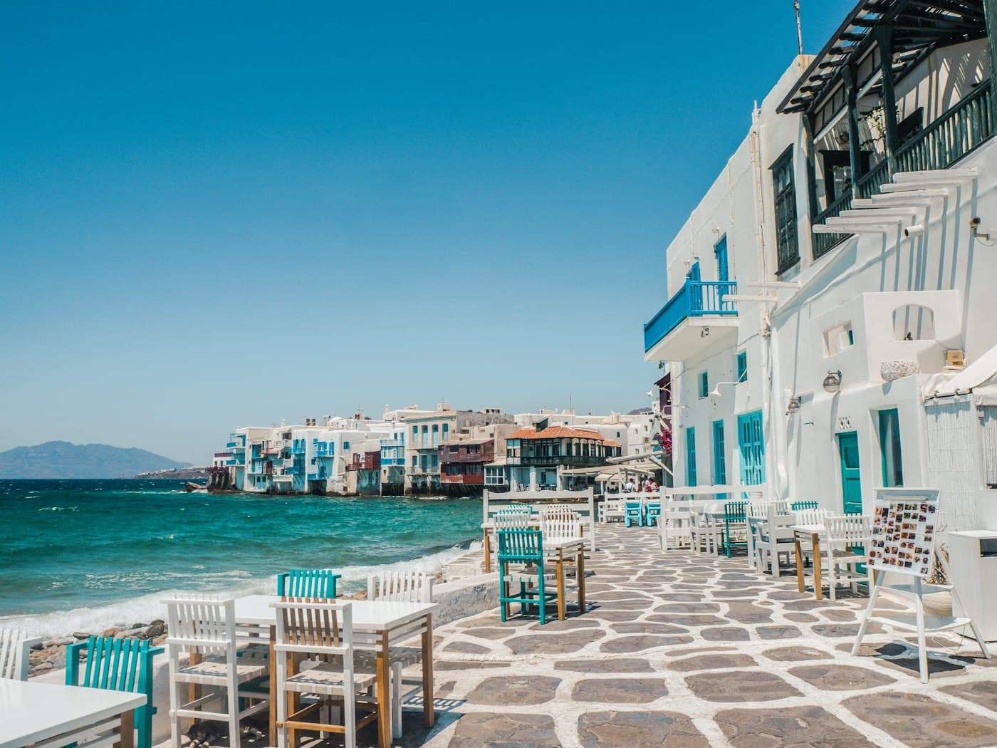 White buildings beside the Aegean