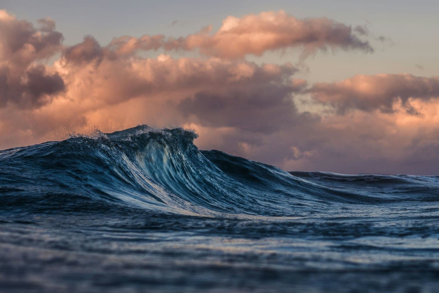 Open water at dusk